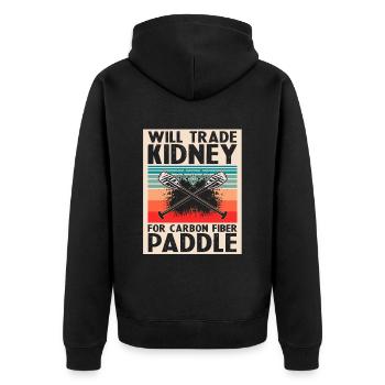 Chinese Boat Race for Dragon Boat Trainers - Unisex Premium Organic Zip Hoodie - black - Back - Nico (187cm)