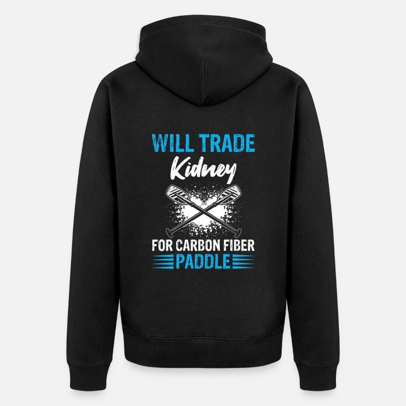 Drachenboot Trainer und Drachenboot - Unisex Premium Bio Zip Hoodie - Schwarz