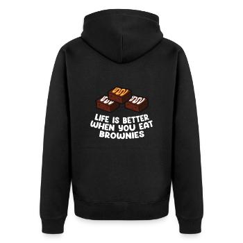 Brownies Bake Chocolate Brownie Baker - Veste à capuche bio Premium Unisexe - noir - Dos - Nico (187cm)
