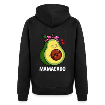 Mamacado Avocat Guacamole Lovers Avocats - Veste à capuche bio Premium Unisexe - noir - Dos - Nico (187cm)