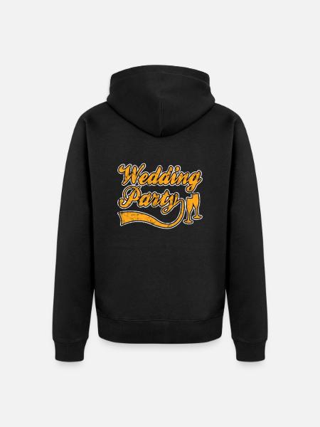 Hochzeitsfeier - Unisex Premium Bio Zip Hoodie - Schwarz