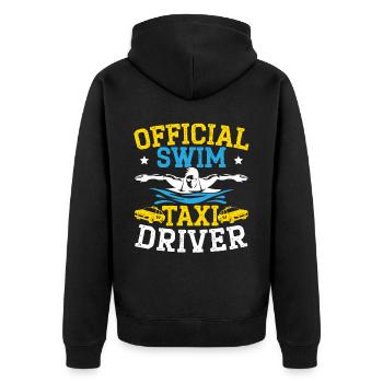 Official Swim Taxi Driver Taxi Taxicab Cab Driver - Unisex Premium Organic Zip Hoodie - black - Back - Nico (187cm)