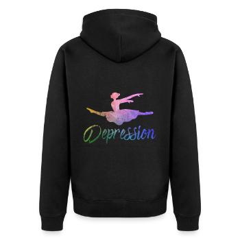 Ballet, Ballerine, Fille, Fille, Danse - Veste à capuche bio Premium Unisexe - noir - Dos - Nico (187cm)