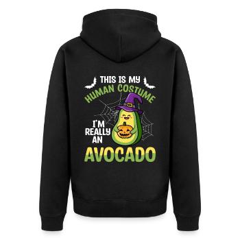 Vraiment un avocat amateur de guacamole avocats - Veste à capuche bio Premium Unisexe - noir - Dos - Nico (187cm)