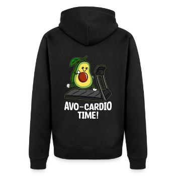 Avocado clothing for men Avocado men's clothing - Unisex Premium Organic Zip Hoodie - black - Back - Nico (187cm)