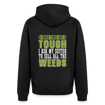 Hobby Gardener Garden Funny - Unisex Premium Organic Zip Hoodie - black - Back - Nico (187cm)
