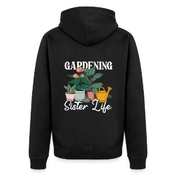 Hobby Jardinier Jardinier Jardinier Sœur - Veste à capuche bio Premium Unisexe - noir - Dos - Nico (187cm)