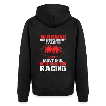 Chinese Boat Race for Dragon Boat Trainers - Unisex Premium Organic Zip Hoodie - black - Back - Nico (187cm)