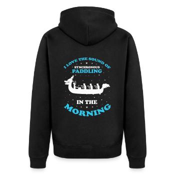 Thème de bateau-dragon pour pagayer en bateau-dragon - Veste à capuche bio Premium Unisexe - noir - Dos - Nico (187cm)