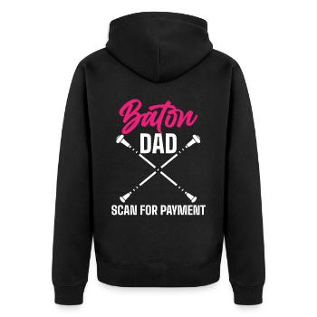 Baton Twirler, Baton Twirling, Gymnastics - Unisex Premium Organic Zip Hoodie - black - Back - Nico (187cm)