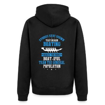 Chinese Boat Race for Dragon Boat Trainers - Unisex Premium Organic Zip Hoodie - black - Back - Nico (187cm)
