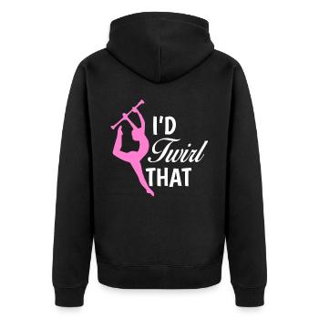 Baton Twirler, Baton Twirling, Gymnastics - Unisex Premium Organic Zip Hoodie - black - Back - Nico (187cm)