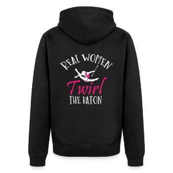 Baton Twirler, Baton Twirling, Gymnastics - Unisex Premium Organic Zip Hoodie - black - Back - Nico (187cm)
