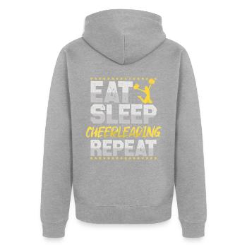 Cheerleading Eat Sleep Répétez Pompon Cheerleading - Veste à capuche bio Premium Unisexe - gris chiné - Dos - Nico (187cm)