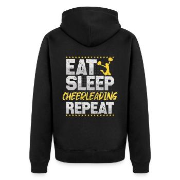 Cheerleading Eat Sleep Répétez Pompon Cheerleading - Veste à capuche bio Premium Unisexe - noir - Dos - Nico (187cm)