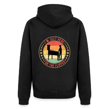 Pinball Pinball Player - Unisex Premium Organic Zip Hoodie - black - Back - Nico (187cm)