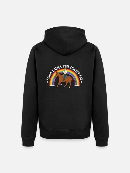 homofil cowboy - Premium økologisk unisex-hettejakke - svart
