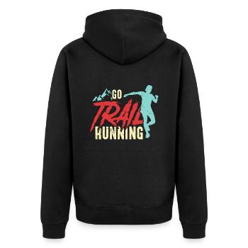 Trail Running Go Trail Running Marathoner Training - Veste à capuche bio Premium Unisexe - noir - Dos - Nico (187cm)