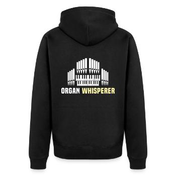 Orgelspieler Orgel Organisten - Unisex Premium Bio Zip Hoodie - Schwarz - Hinten - Nico (187cm)