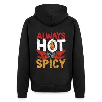 Culinary Gangster Pastry Chef Cooking Culinary - Unisex Premium Organic Zip Hoodie - black - Back - Nico (187cm)