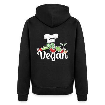 Culinary Gangster Pastry Chef Cooking Culinary - Unisex Premium Organic Zip Hoodie - black - Back - Nico (187cm)
