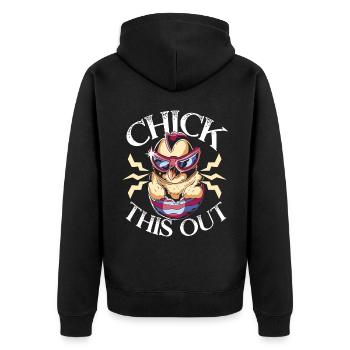 Éleveur de poulet Chuchoteur de poulet Animal de ferme - Veste à capuche bio Premium Unisexe - noir - Dos - Nico (187cm)