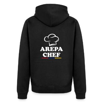 Chef Arepas, Arepa - Veste à capuche bio Premium Unisexe - noir - Dos - Nico (187cm)