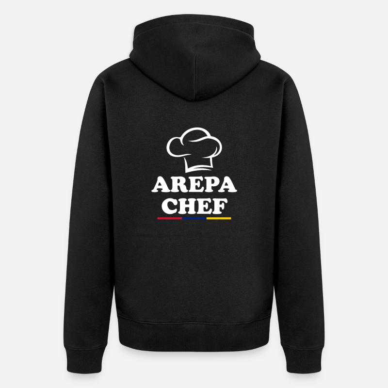 Chef Arepas, Arepa - Veste à capuche bio Premium Unisexe - noir