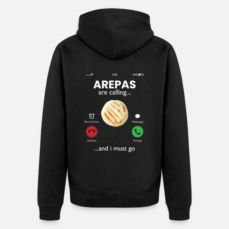 arepas appelle, arepas - Veste à capuche bio Premium Unisexe - noir