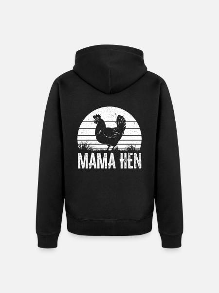 Hühnerzüchter Hühnerflüsterer Nutztier - Unisex Premium Bio Zip Hoodie - Schwarz