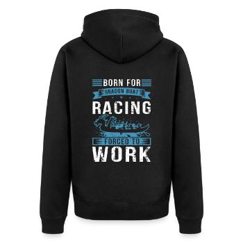 Dragon Boat Racing Theme for Dragon Boating - Unisex Premium Organic Zip Hoodie - black - Back - Nico (187cm)