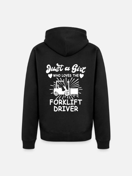 Gabelstapler Stapler Staplerfahrer - Unisex Premium Bio Zip Hoodie - Schwarz
