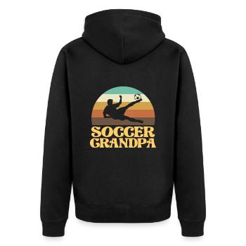 Football Père Vêtements Hommes Football Coach Graphiques - Veste à capuche bio Premium Unisexe - noir - Dos - Nico (187cm)