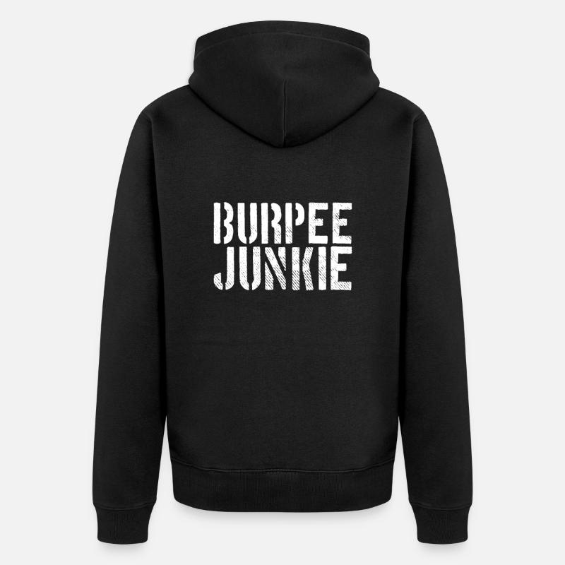 Burpee Junkie - Veste à capuche bio Premium Unisexe - noir