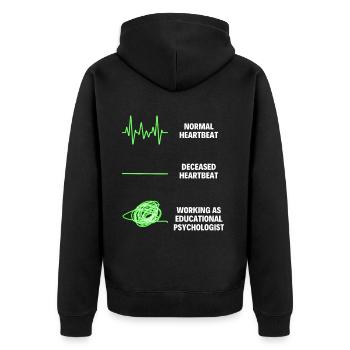 Educational Psychologist Sayings Special Education - Unisex Premium Bio Zip Hoodie - Schwarz - Hinten - Nico (187cm)