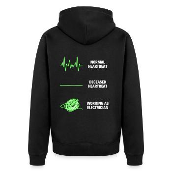 Électricien Travailleur Électricien drôle - Veste à capuche bio Premium Unisexe - noir - Dos - Nico (187cm)