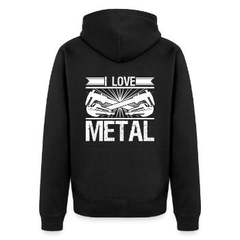 Cutting machine operator Machinist Lathe operator - Unisex Premium Organic Zip Hoodie - black - Back - Nico (187cm)