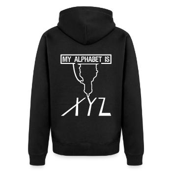 Cutting machine operator CNC machinist - Unisex Premium Organic Zip Hoodie - black - Back - Nico (187cm)