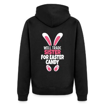 Échangera sa sœur contre des bonbons de Pâques - Veste à capuche bio Premium Unisexe - noir - Dos - Nico (187cm)