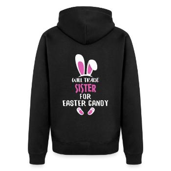 Échangera sa sœur contre des bonbons de Pâques - Veste à capuche bio Premium Unisexe - noir - Dos - Nico (187cm)