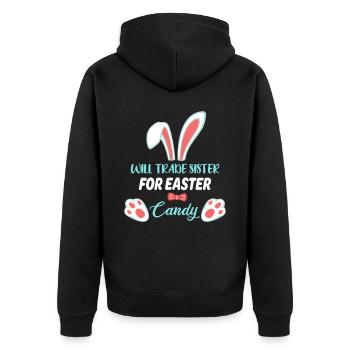 Échangera sa sœur contre des bonbons de Pâques - Veste à capuche bio Premium Unisexe - noir - Dos - Nico (187cm)