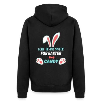 Échangera sa sœur contre des bonbons de Pâques - Veste à capuche bio Premium Unisexe - noir - Dos - Nico (187cm)