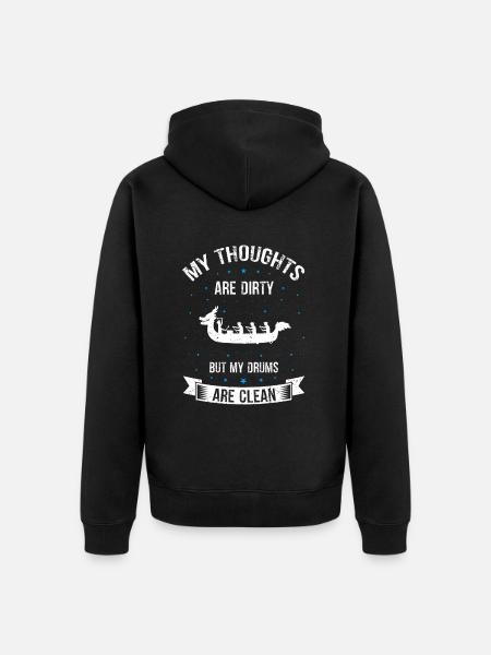 Drachenboot und Drachenboot Crew - Unisex Premium Bio Zip Hoodie - Schwarz