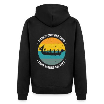 Dragon Boat Racing Theme for Dragon Boating - Unisex Premium Organic Zip Hoodie - black - Back - Nico (187cm)