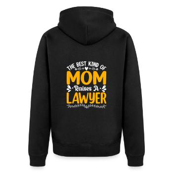 Lawyer Saying Funny Law Student Lawyer - Unisex Premium Organic Zip Hoodie - black - Back - Nico (187cm)