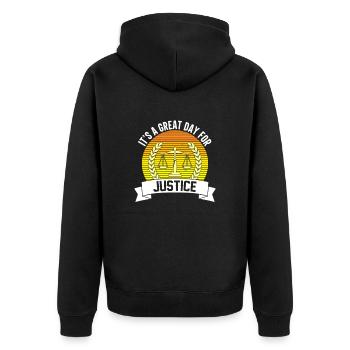 Lawyer Saying Funny Law Student Lawyer - Unisex Premium Organic Zip Hoodie - black - Back - Nico (187cm)
