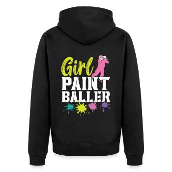 Fille Paintballer Joueur de paintball Paintballer - Veste à capuche bio Premium Unisexe - noir - Dos - Nico (187cm)