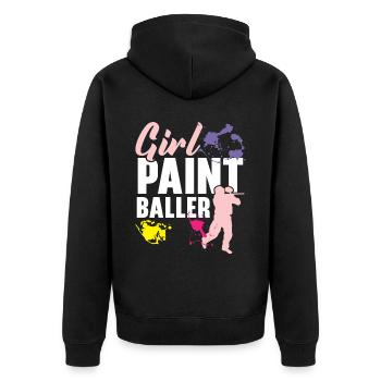 Fille Paintballer Joueur de paintball Paintballer - Veste à capuche bio Premium Unisexe - noir - Dos - Nico (187cm)