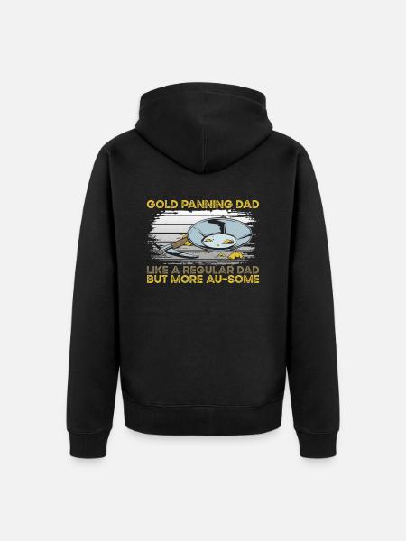 Gold Panning Dad - Unisex Premium Organic Zip Hoodie - black