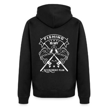 La pêche est mon plan de retraite 3 - - Veste à capuche bio Premium Unisexe - noir - Dos - Nico (187cm)